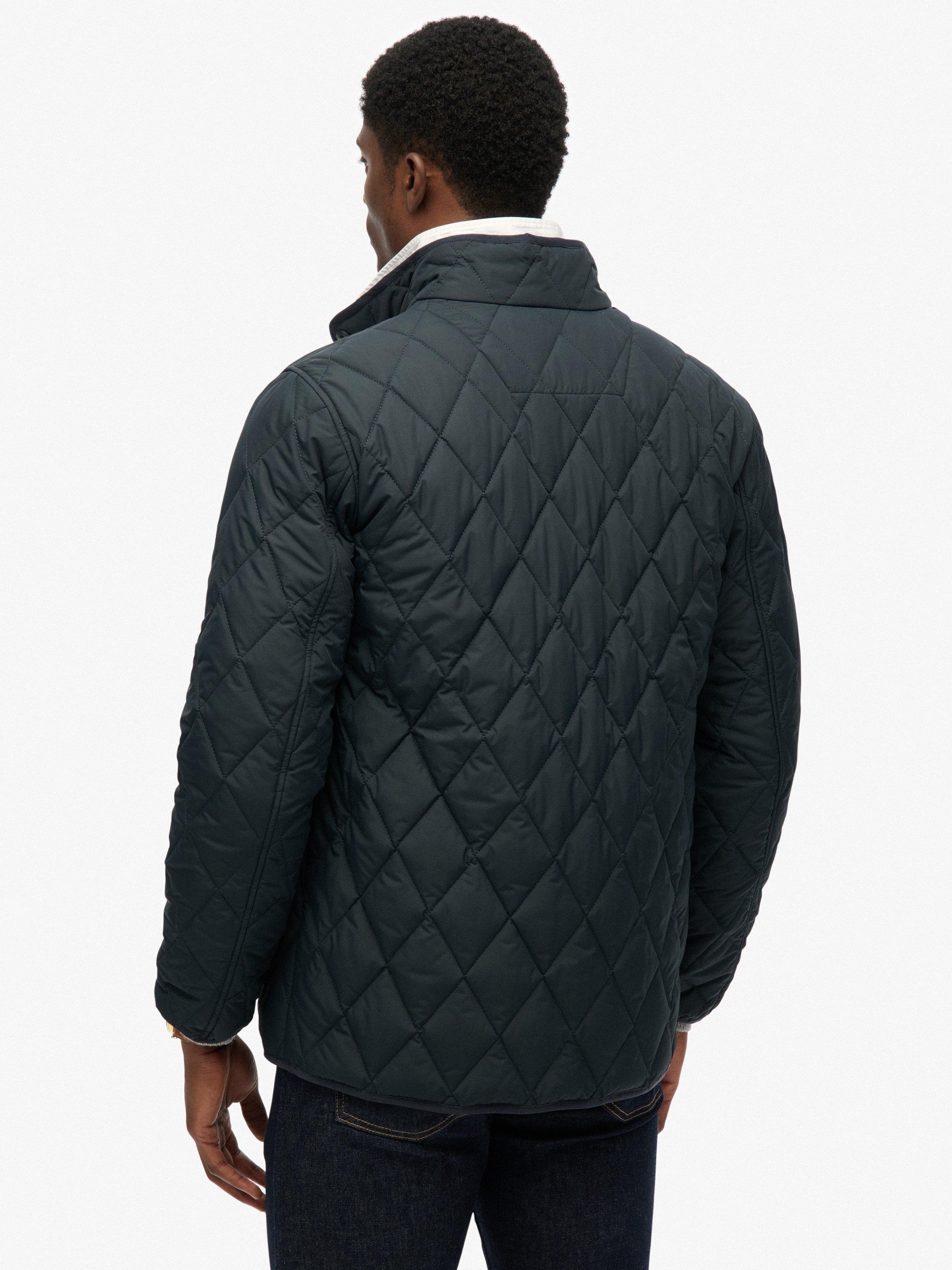 Product image 2 of 7, which shows Superdry Quilted Estate Jacket, Eclipse Navy, L