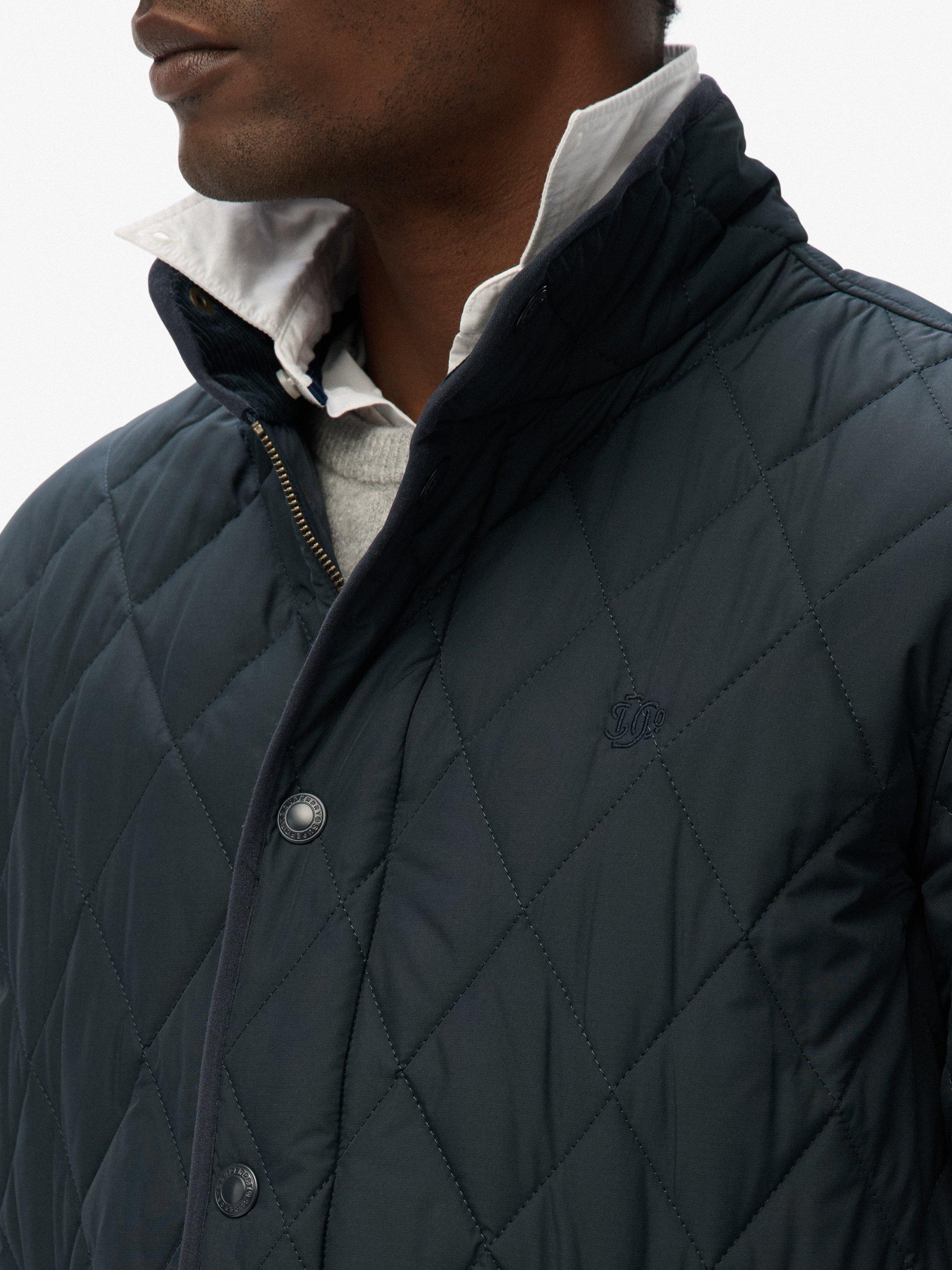 Product image 4 of 7, which shows Superdry Quilted Estate Jacket, Eclipse Navy, L