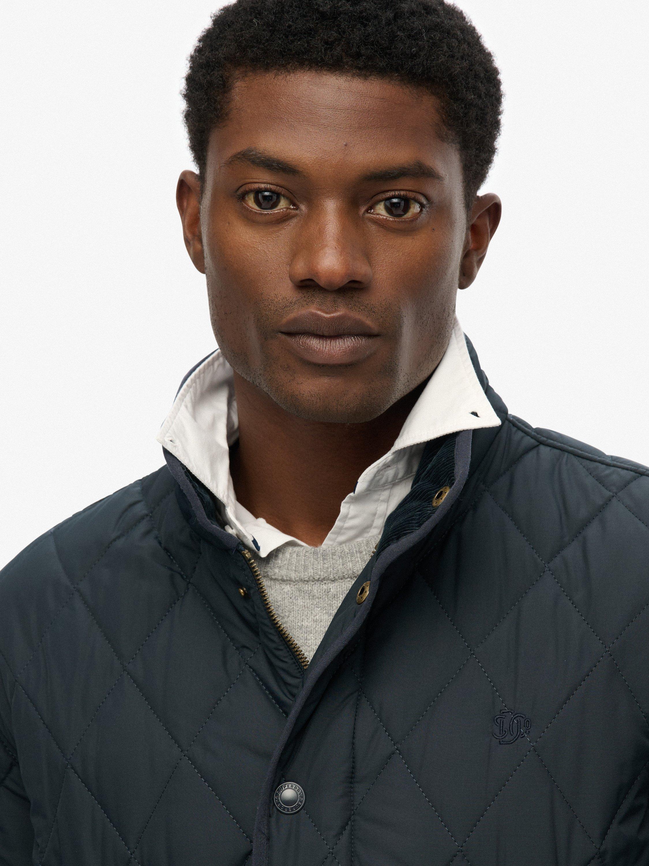 Product image 5 of 7, which shows Superdry Quilted Estate Jacket, Eclipse Navy, L