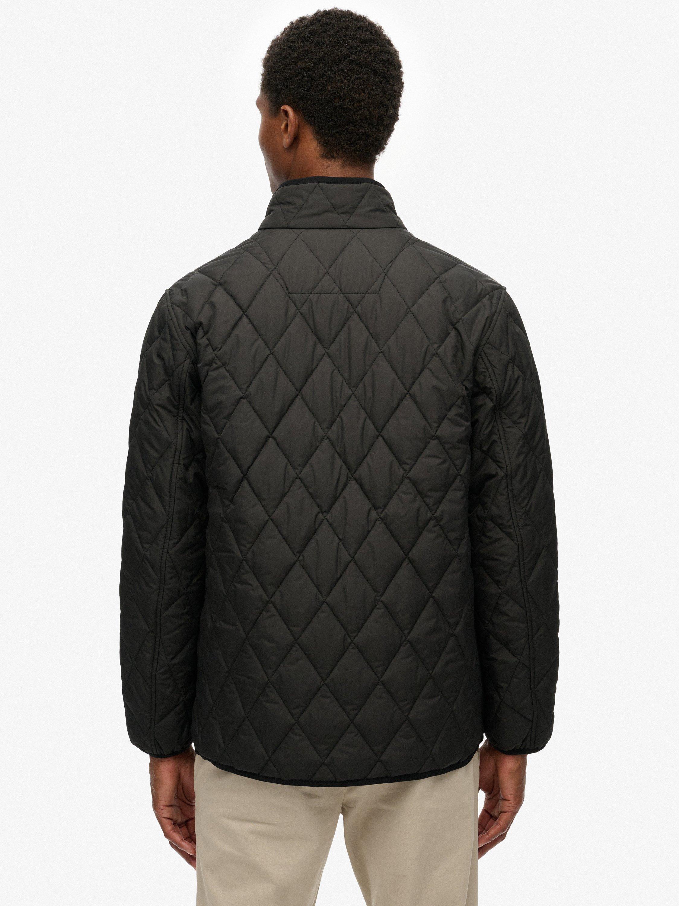 Product image 2 of 7, which shows Superdry Quilted Estate Jacket, Meteorite Black, XL