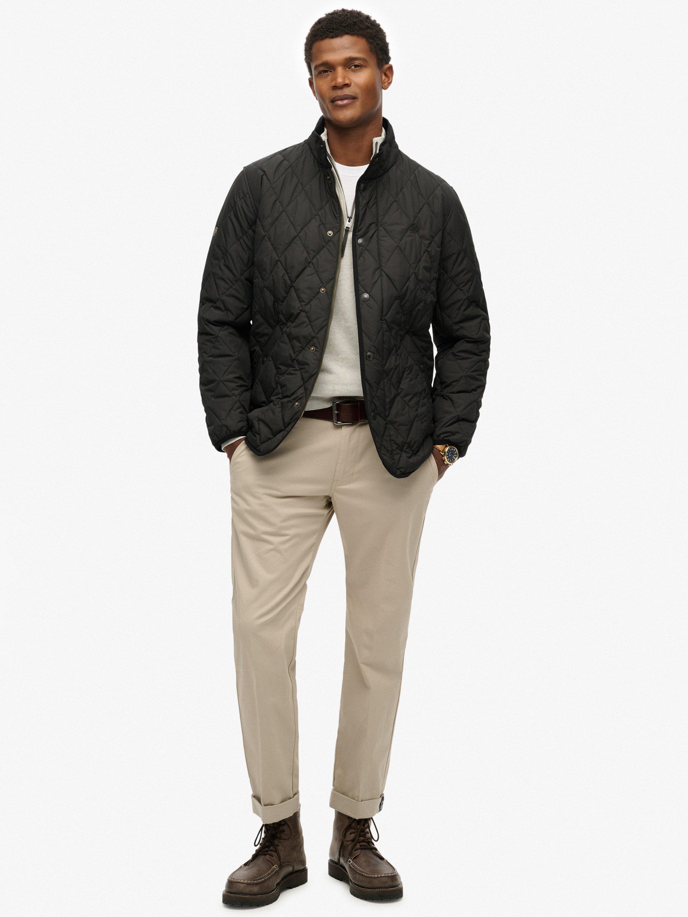 Product image 3 of 7, which shows Superdry Quilted Estate Jacket, Meteorite Black, XL