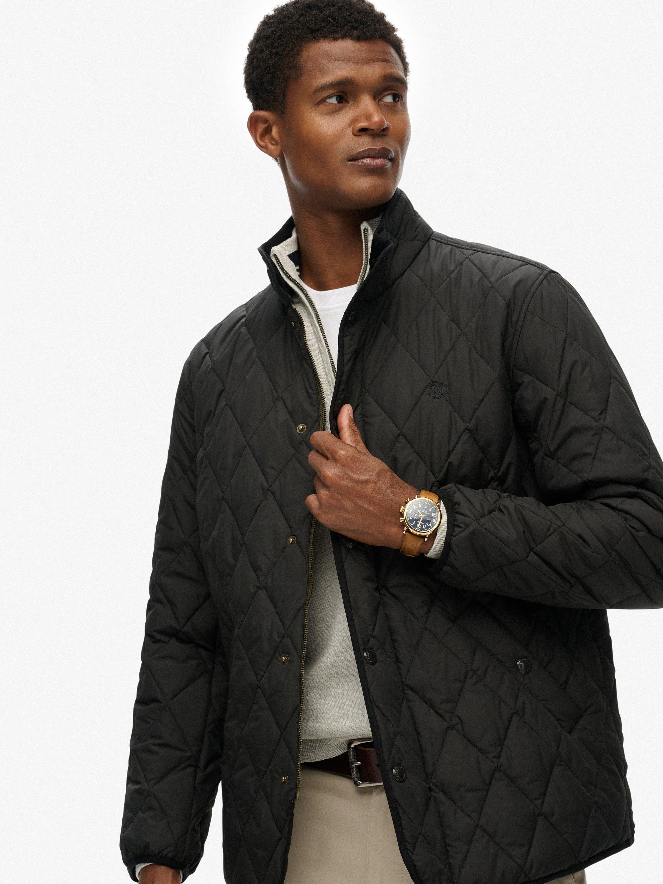 Product image 4 of 7, which shows Superdry Quilted Estate Jacket, Meteorite Black, XL