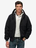 Superdry Canvas Surplus Hooded Jacket, Jet Black