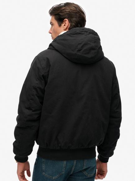 Superdry Canvas Surplus Hooded Jacket, Jet Black - view 2, Jet Black