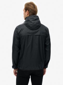 Superdry Essential Tri Windbreaker Jacket, Trail Navy - view 2, Trail Navy