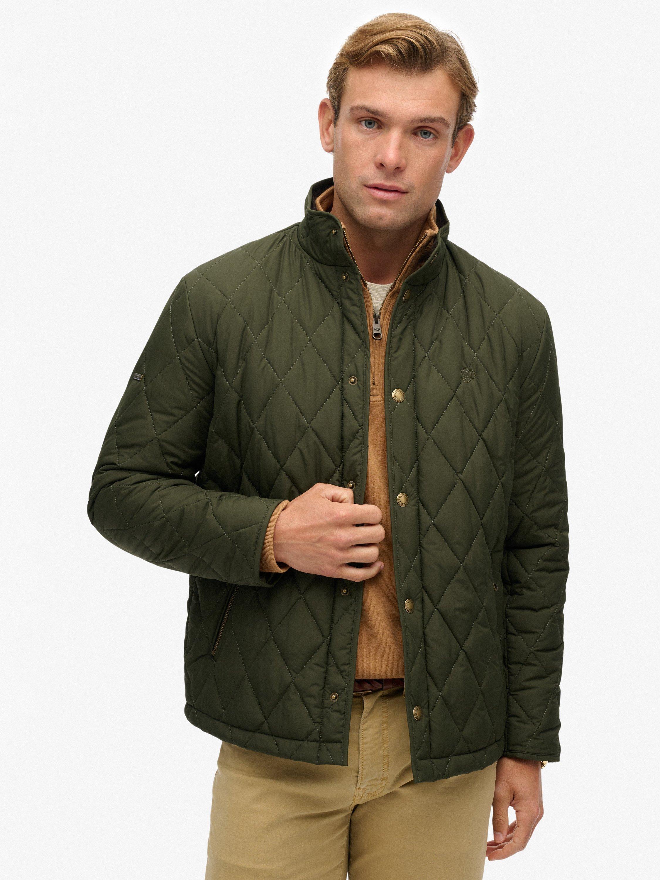 Product image 1 of 6, which shows Superdry Quilted Estate Country Jacket, Olive Green, S