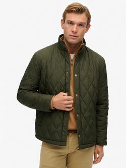 Superdry Quilted Estate Country Jacket, Olive Green, Olive Green