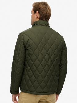 Superdry Quilted Estate Country Jacket, Olive Green - view 2, Olive Green