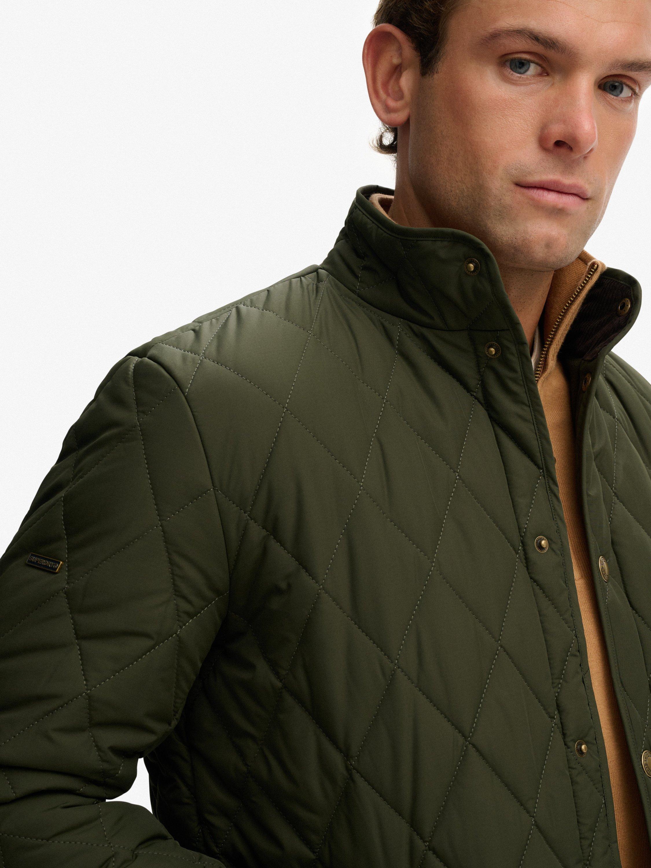 Product image 4 of 6, which shows Superdry Quilted Estate Country Jacket, Olive Green, S