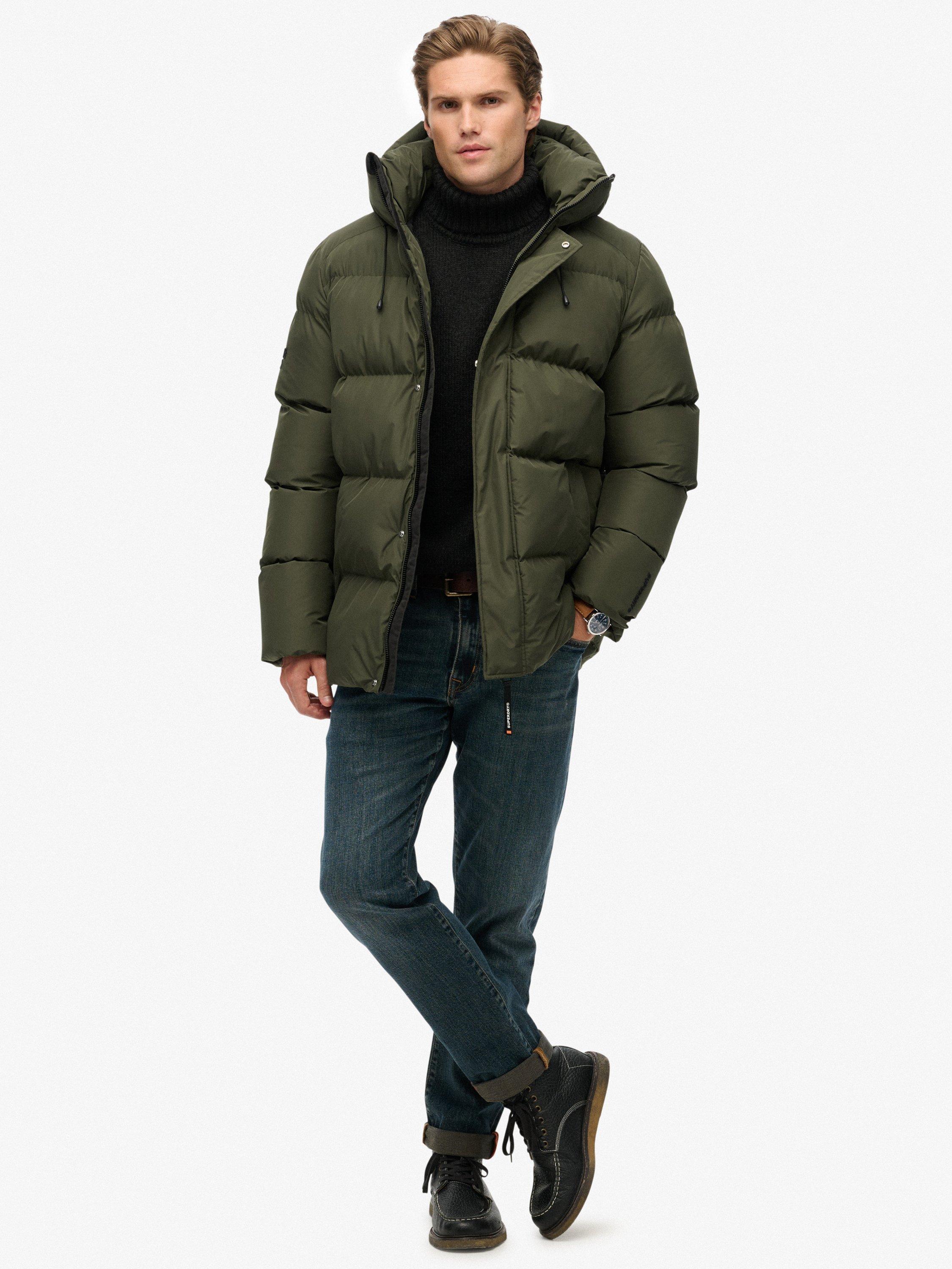 Product image 3 of 6, which shows Superdry Classic Fit Padded Jacket, Army Khaki Green, L