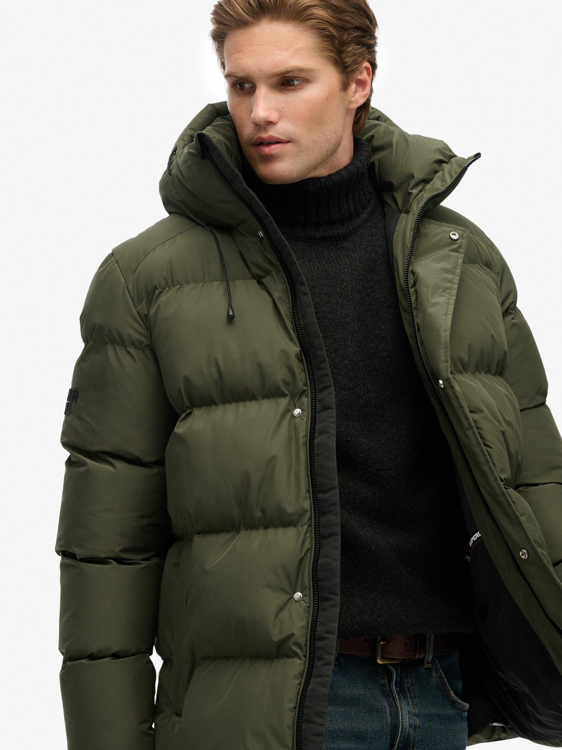 Product image 4 of 6, which shows Superdry Classic Fit Padded Jacket, Army Khaki Green, L