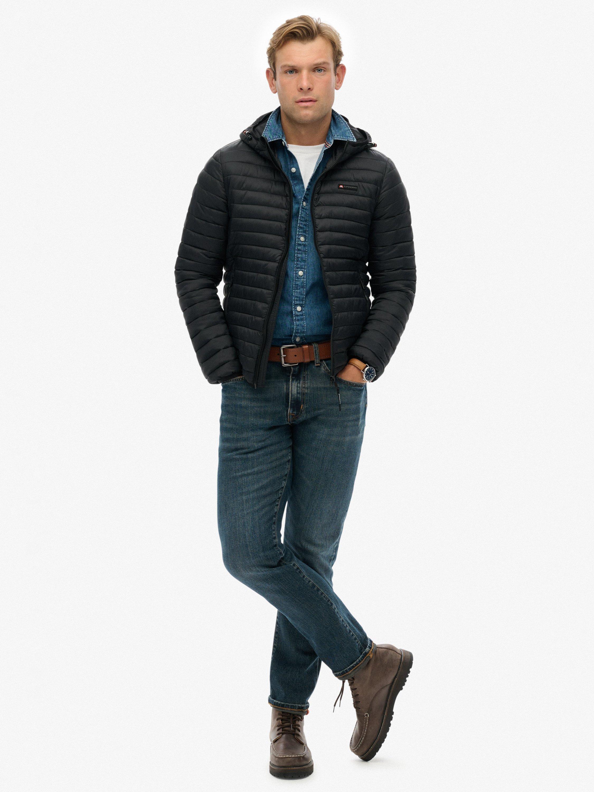 Product image 3 of 7, which shows Superdry Hooded Fuji Lite Jacket, Jet Black, S