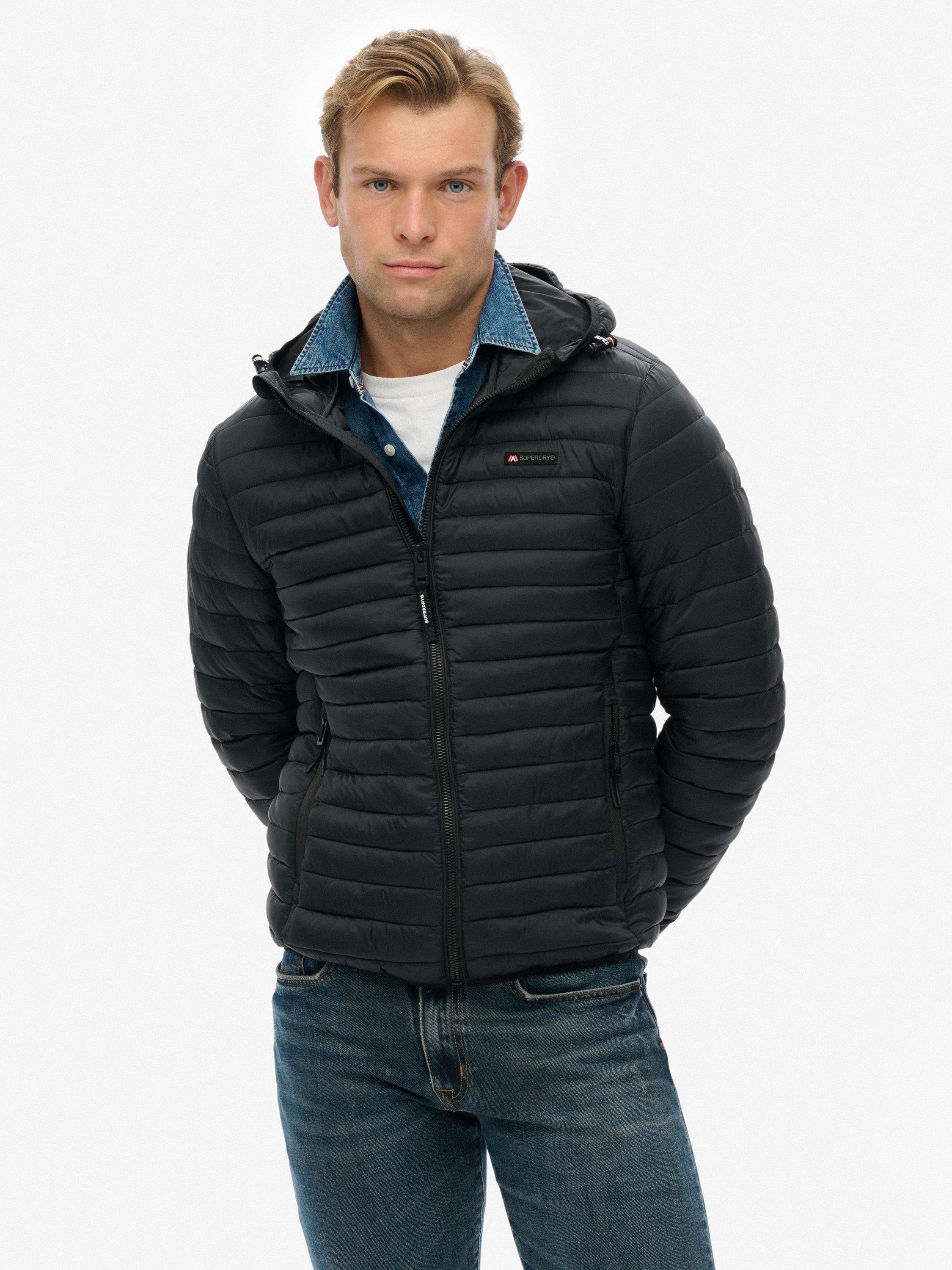 Product image 6 of 7, which shows Superdry Hooded Fuji Lite Jacket, Jet Black, S