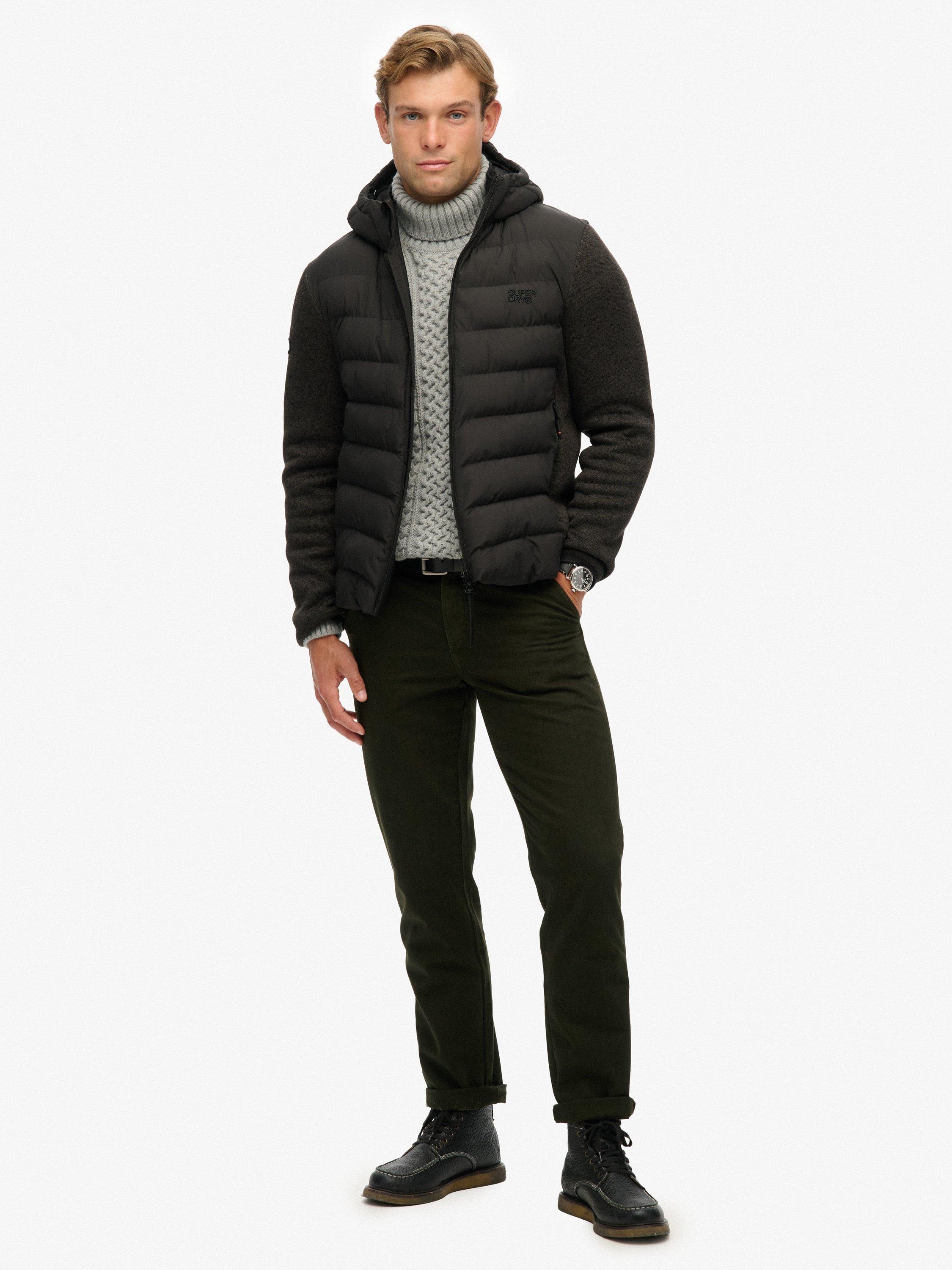 Product image 3 of 6, which shows Superdry Slim Fit Padded Jacket, Black Marl, XXXL