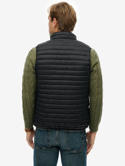 Superdry Fuji Lite Padded Gilet, Jet Black - view 2, Jet Black