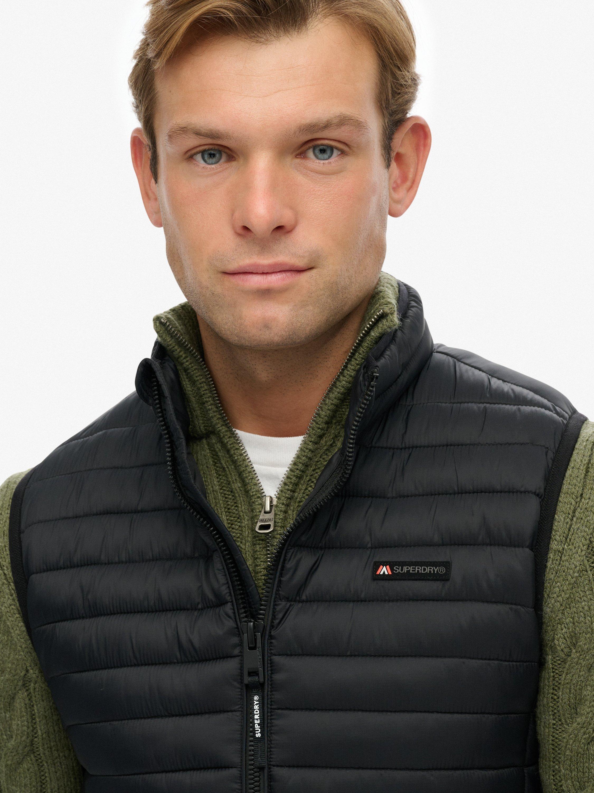Product image 4 of 7, which shows Superdry Fuji Lite Padded Gilet, Jet Black, L