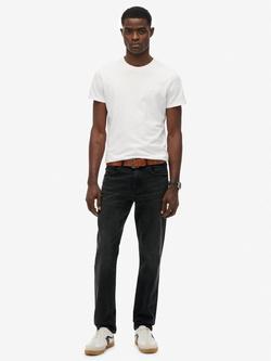 Superdry Vintage Slim Straight Jeans, Worn Black