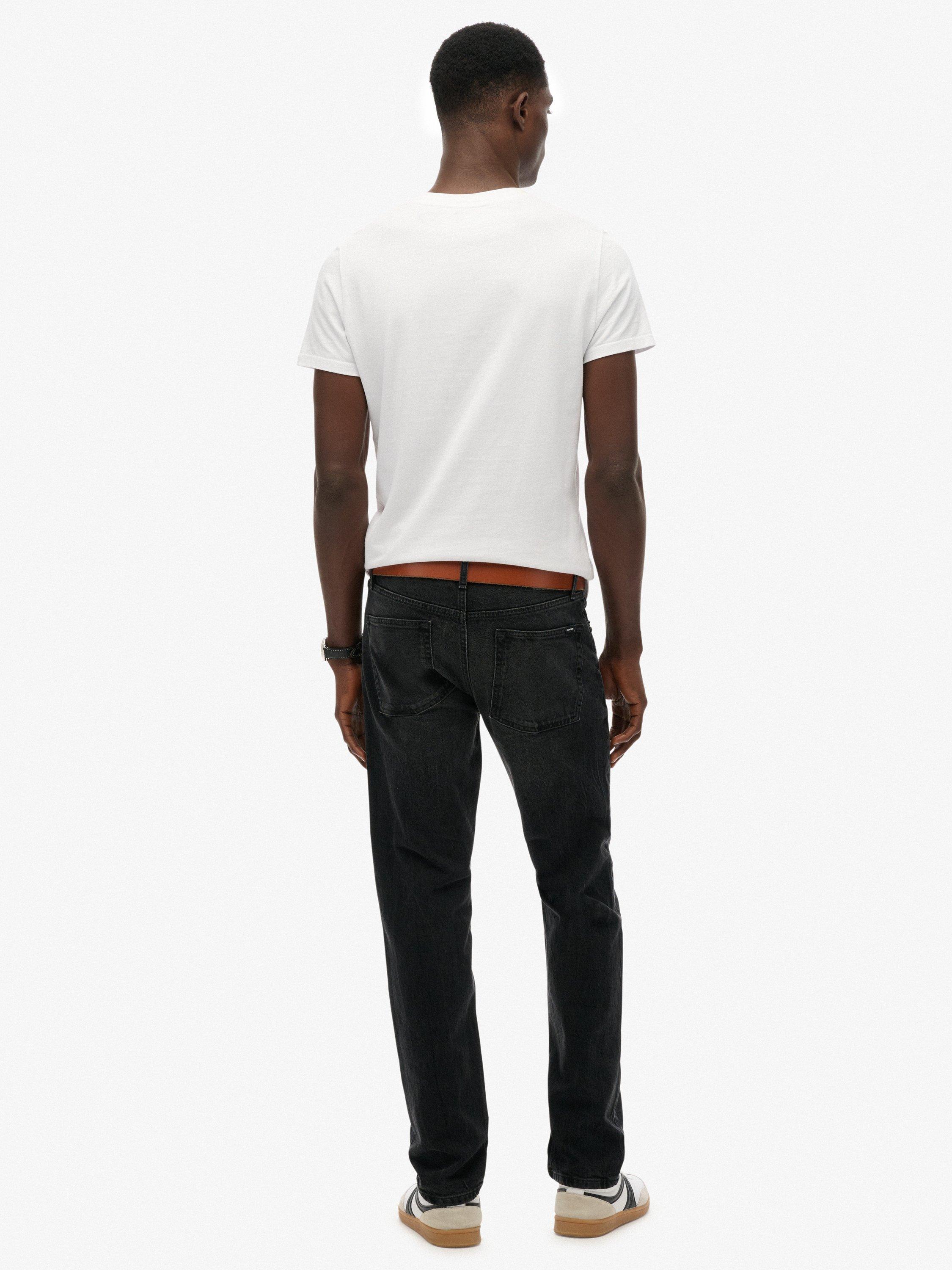 Product image 2 of 7, which shows Superdry Vintage Slim Straight Jeans, Worn Black, W28/L32
