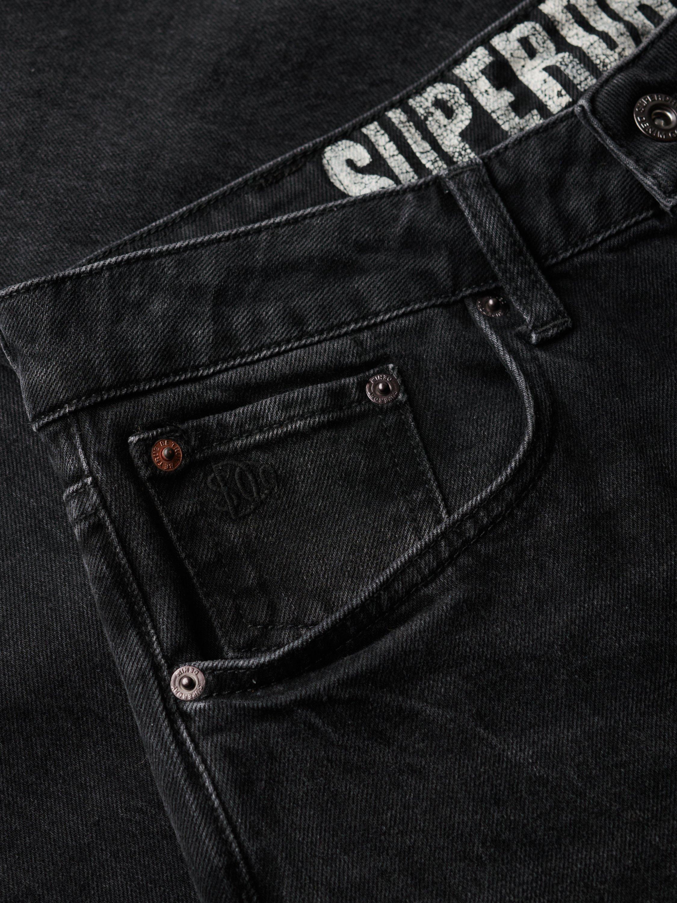 Product image 7 of 7, which shows Superdry Vintage Slim Straight Jeans, Worn Black, W28/L32