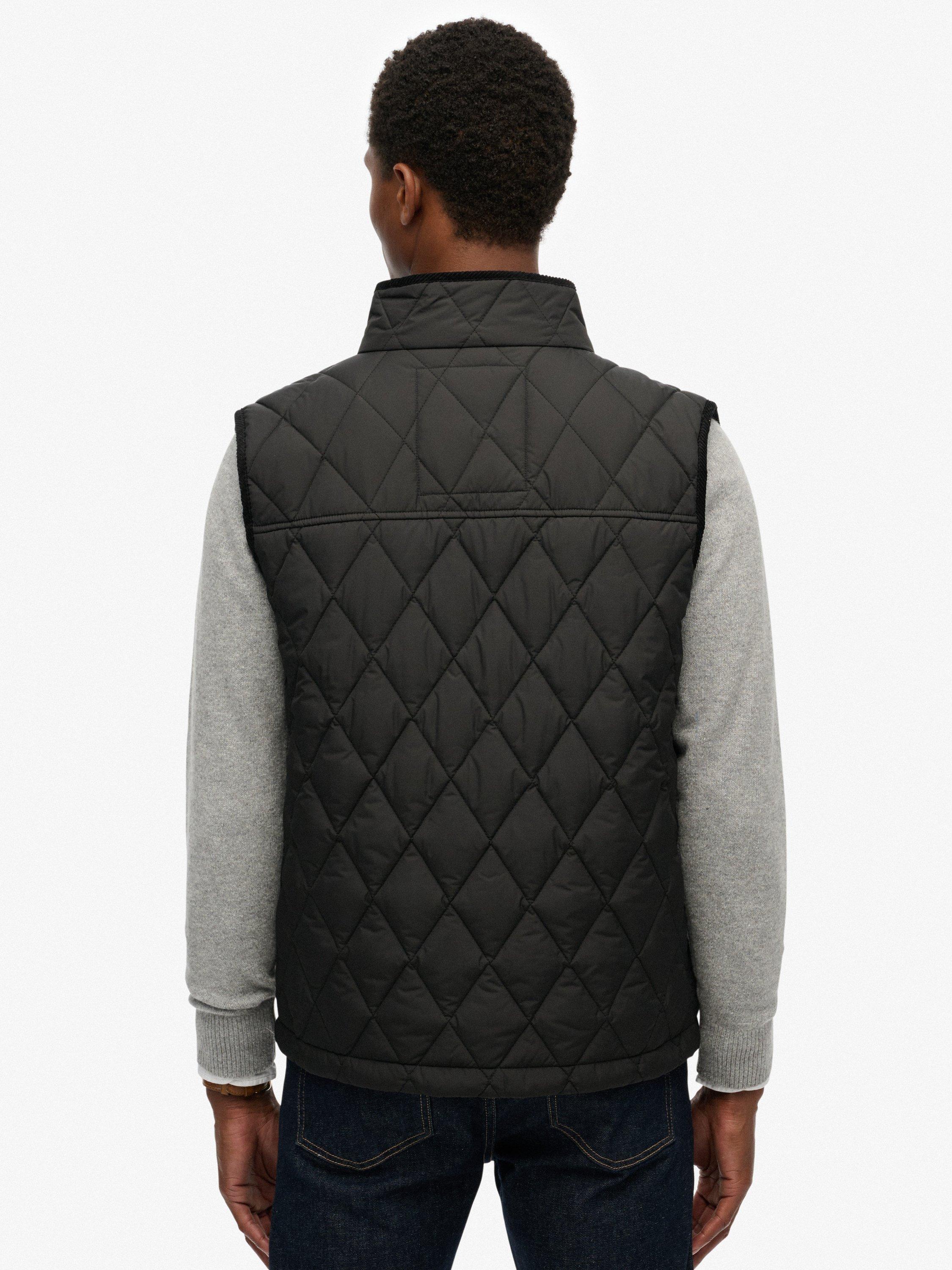 Product image 2 of 7, which shows Superdry Quilted Estate Gilet, Meteorite Black, S