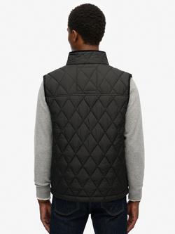 Superdry Quilted Estate Gilet, Meteorite Black - view 2, Meteorite Black