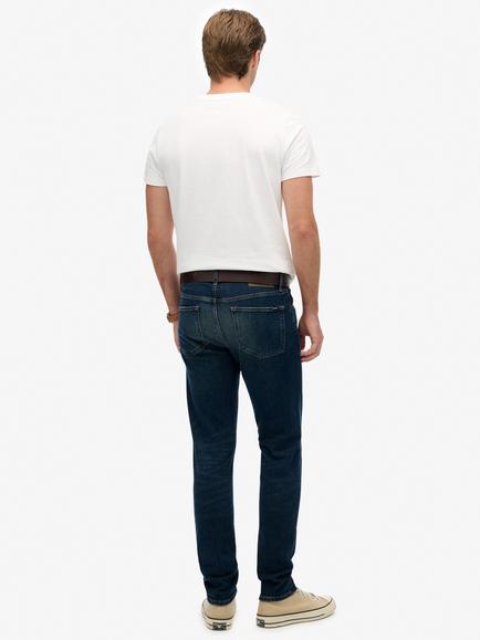Superdry Organic Cotton Vintage Slim Fit Jeans, Frontier Repair Blue - view 2, Frontier Repair Blue