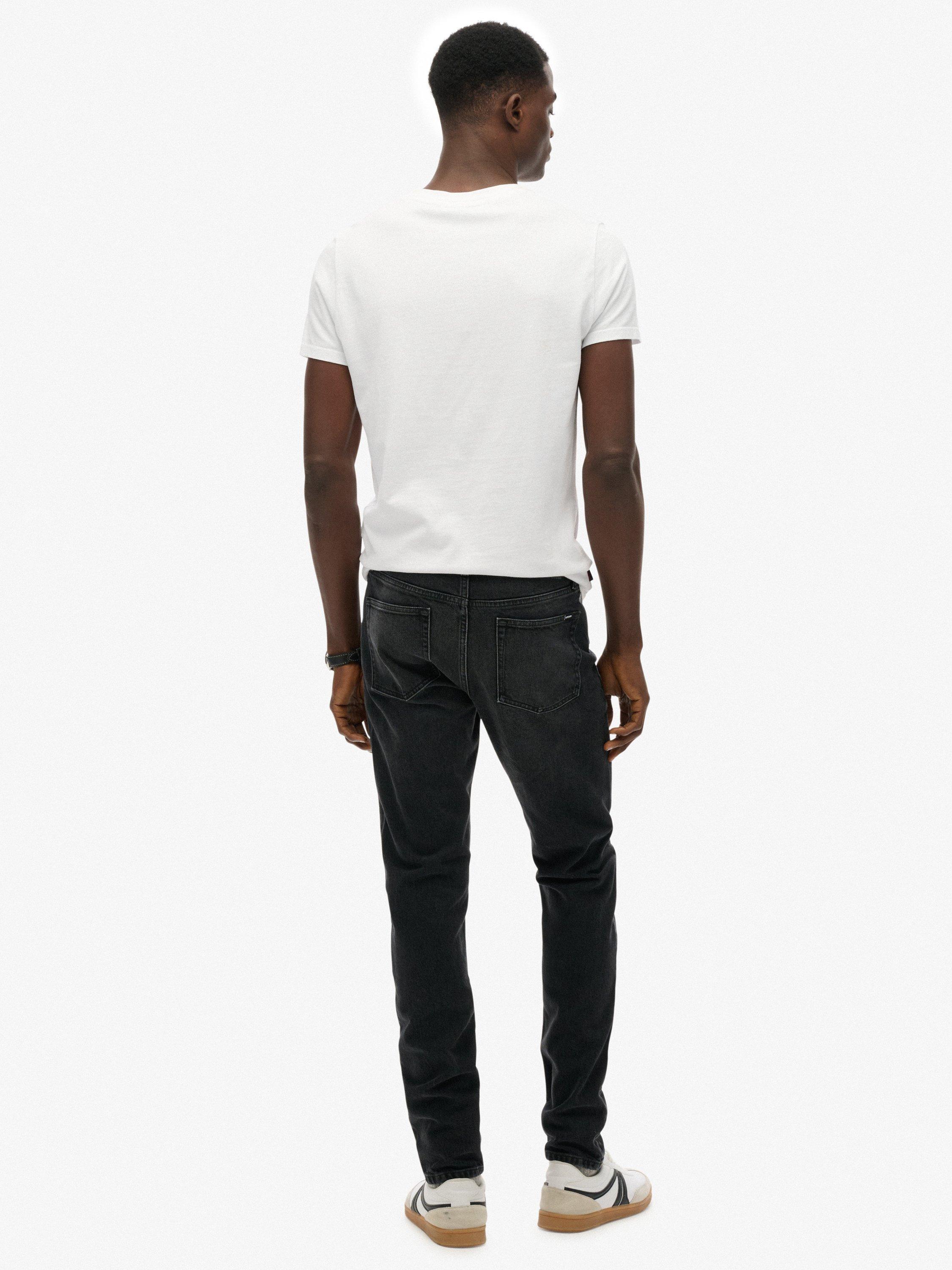 Product image 2 of 7, which shows Superdry Vintage Slim Jeans, Worn Black, W28/L32