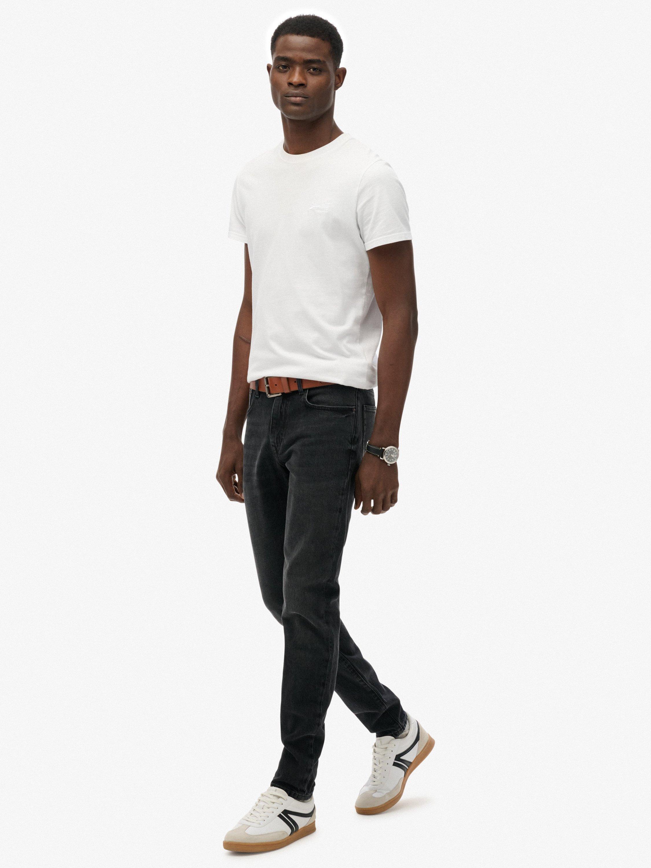 Product image 3 of 7, which shows Superdry Vintage Slim Jeans, Worn Black, W28/L32