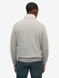 Superdry Wool Blend Crew Neck Jumper, Light Grey Marl