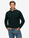 Superdry Essentials Cotton Knit Jumper, Enamel Green Marl
