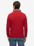 Superdry Essentials Cotton Knit Jumper, Crimson Red Marl