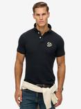 Superdry Vintage Athletic Embroidered Polo Shirt, Navy
