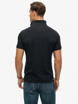Superdry Vintage Athletic Embroidered Polo Shirt - view 2, Navy