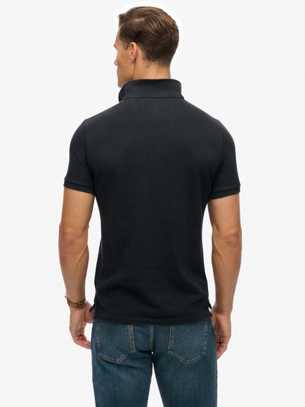 Superdry Vintage Athletic Embroidered Polo Shirt - view 2, Navy