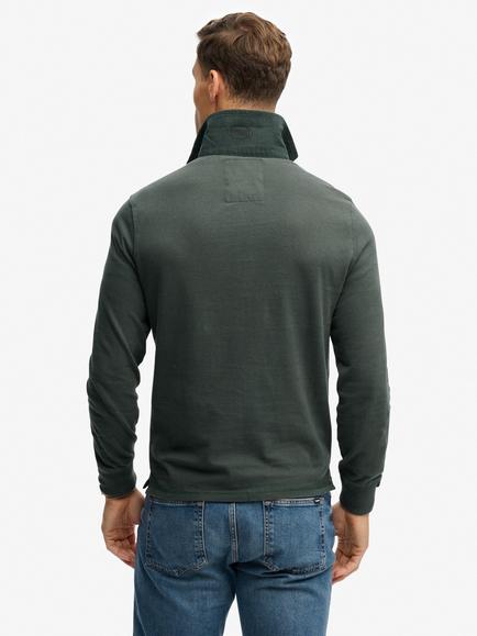 Superdry Vintage Athletic Rugby Shirt, Green - view 2, Green