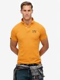 Superdry Vintage Athletic Embroidered Polo Shirt, Gold