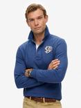 Superdry Cotton Regular Fit Vintage Athletic Rugby Shirt, Blue