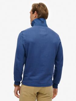 Superdry Cotton Regular Fit Vintage Athletic Rugby Shirt, Blue - view 2, Blue