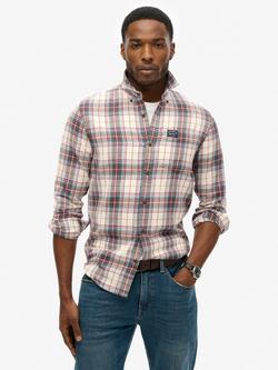 Superdry Check Cotton Twill Lumberjack Shirt, Drayton Check Optic, Drayton Check Optic
