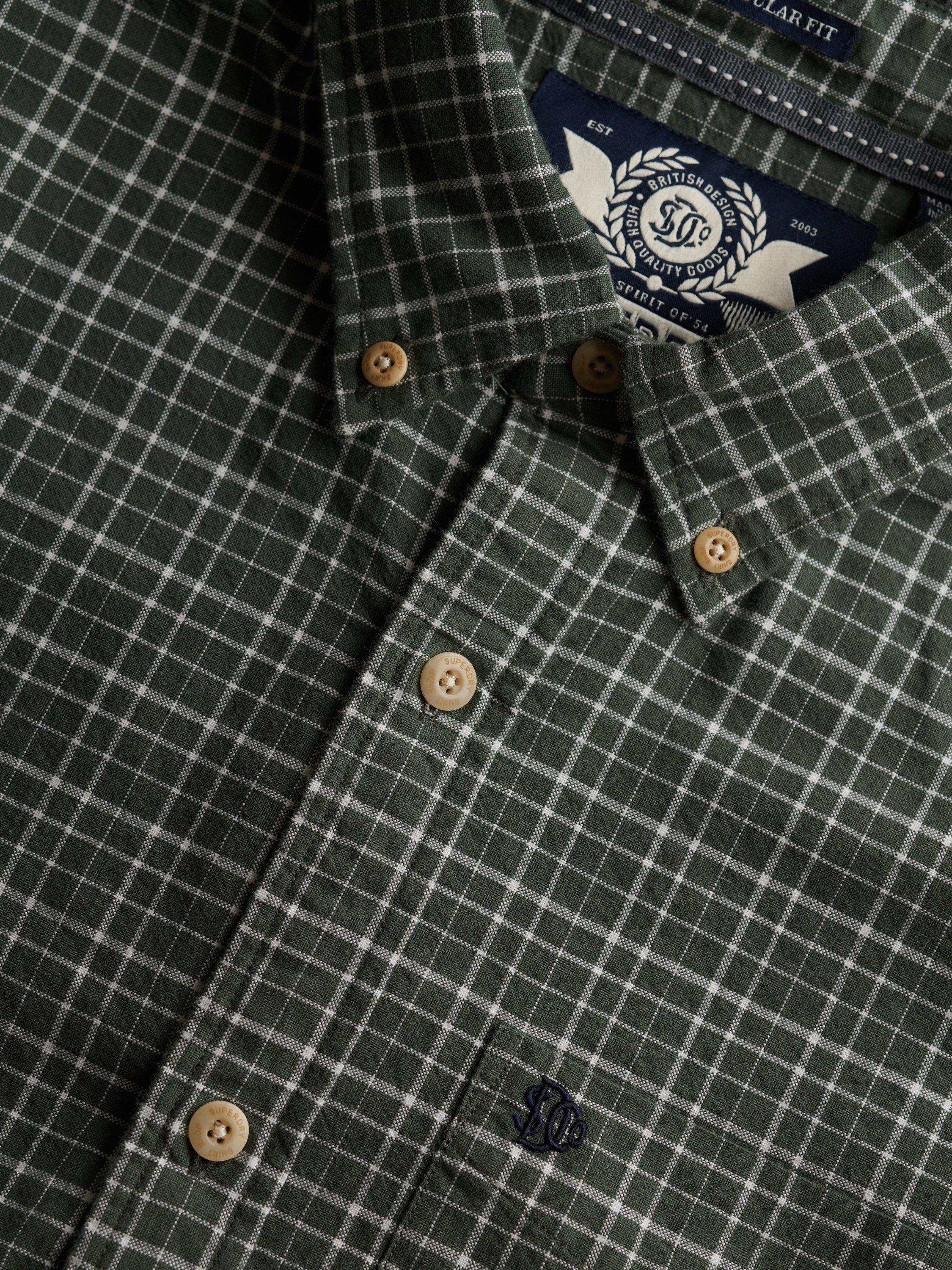 Product image 6 of 6, which shows Superdry Premium Check Oxford Shirt, Ice Green Grid, XXXL
