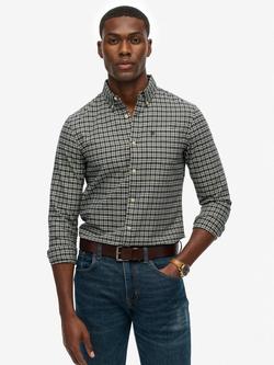 Superdry Premium Check Oxford Shirt, Navy Marl