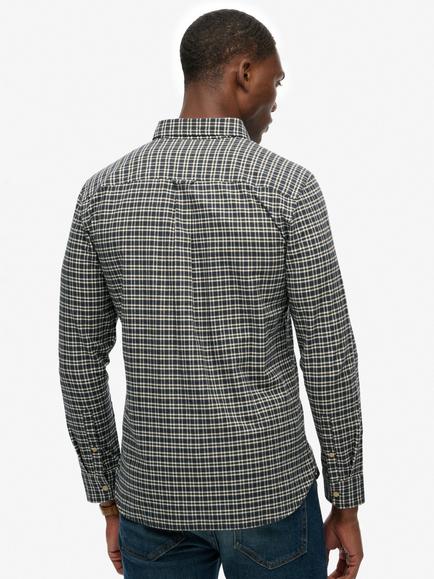 Superdry Premium Check Oxford Shirt - view 2, Navy Marl