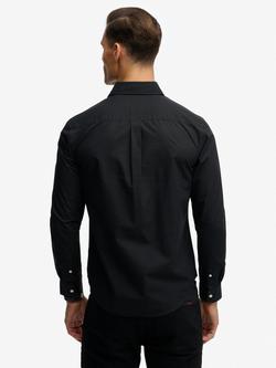 Superdry Pure Cotton Classic Tailored Long Sleeve Shirt, Black - view 2, Black