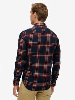Superdry Long Sleeve Cotton Lumberjack Shirt - view 2, Michigan Navy