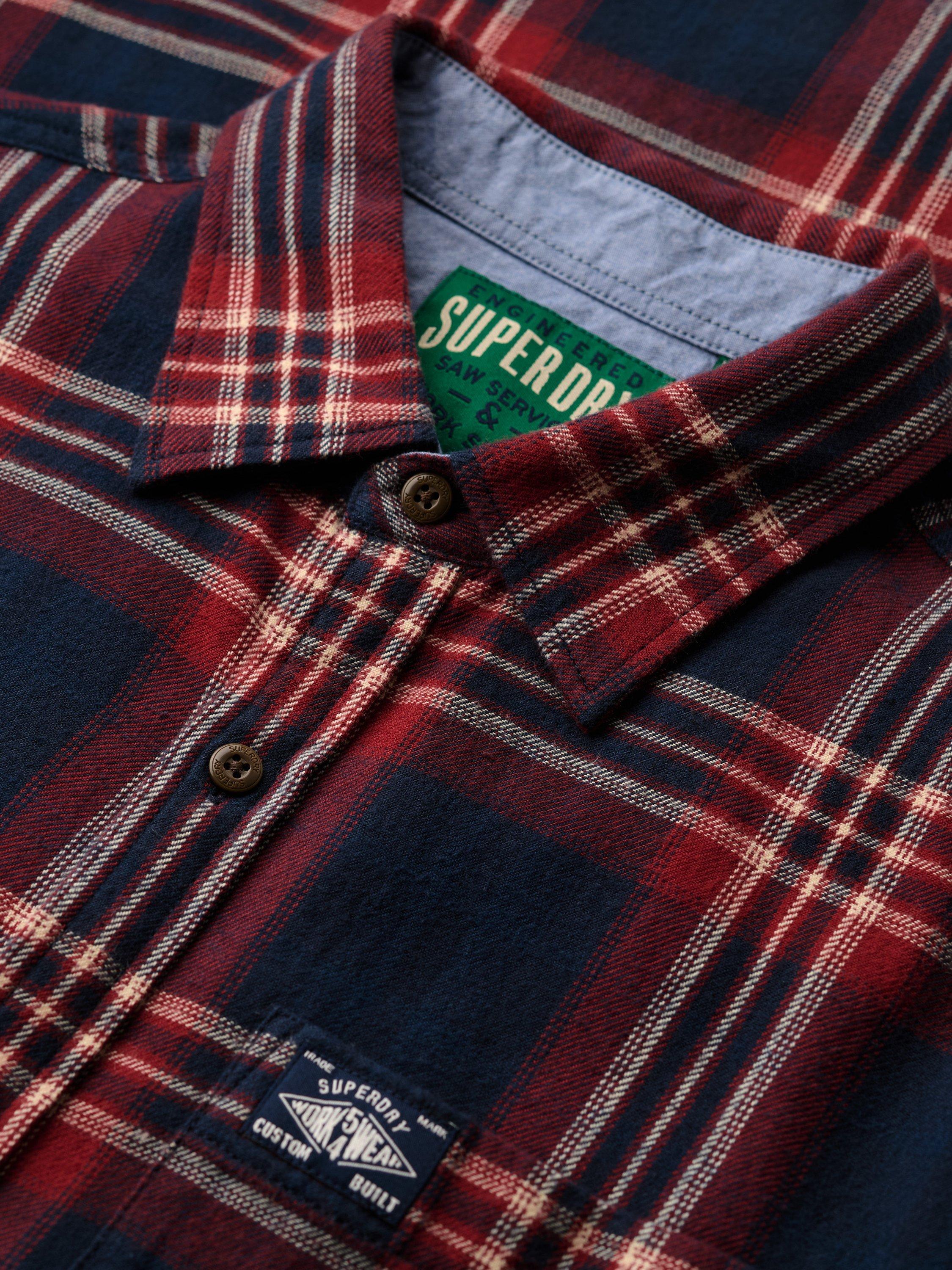 Product image 6 of 6, which shows Superdry Long Sleeve Cotton Lumberjack Shirt, Michigan Navy, XXL