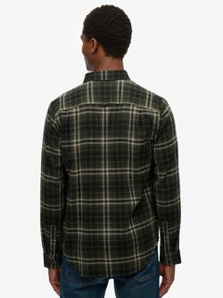 Superdry Long Sleeve Cotton Lumberjack Shirt - view 2, Olive Green