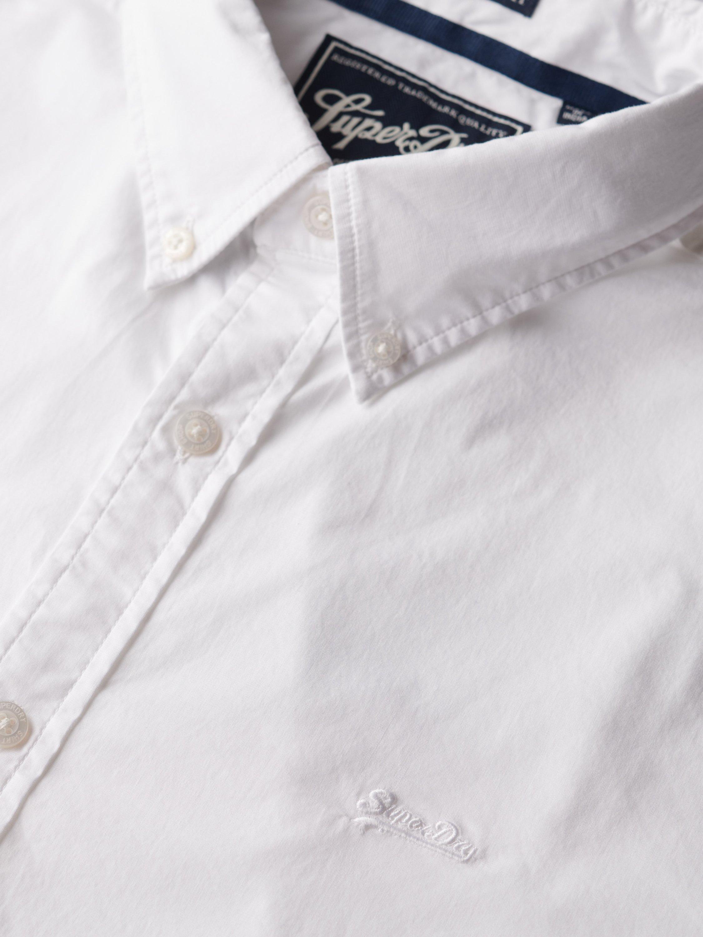 Product image 6 of 6, which shows Superdry Cotton Blend Essentials Tailored Lite Shirt, Optic, L