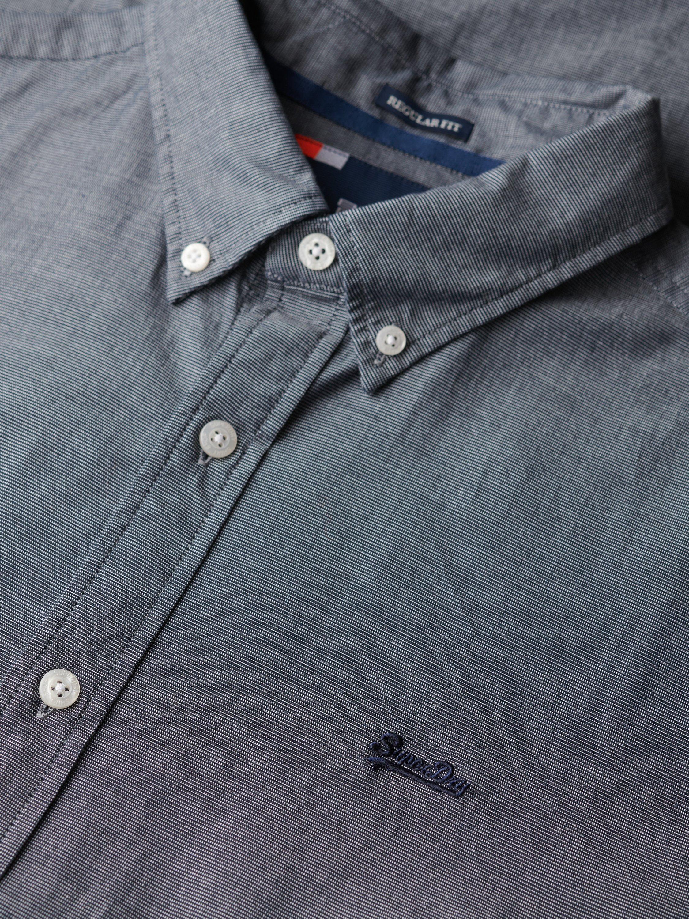 Product image 6 of 6, which shows Superdry Cotton Blend Essentials Tailored Lite Shirt, Navy, S