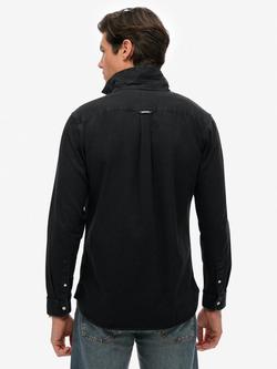 Superdry Essential Long Sleeve Denim Shirt, Jet Black - view 2, Jet Black