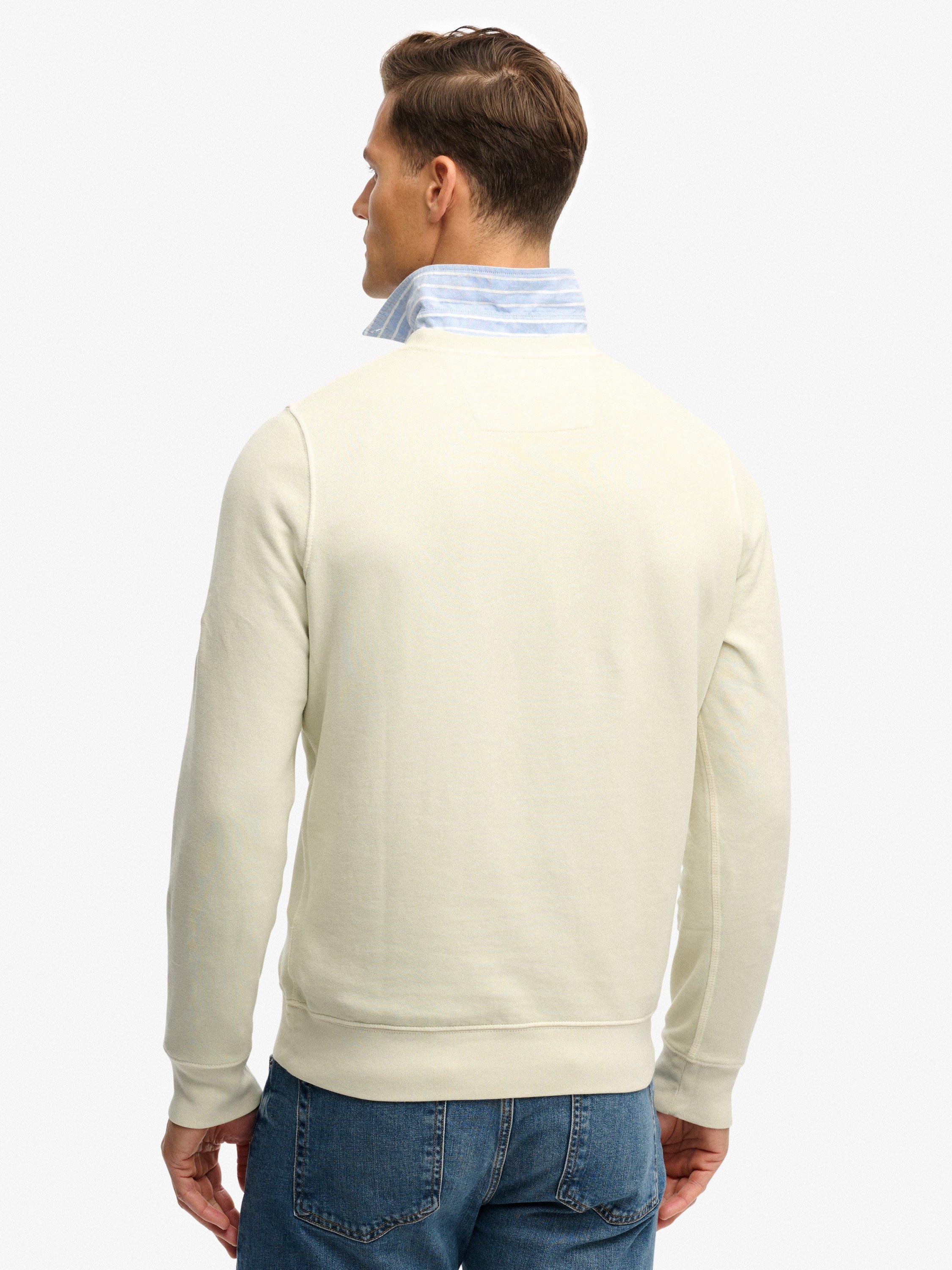 Product image 2 of 5, which shows Superdry Pure Cotton Classic Essential Sweatshirt, Silver Birch, L